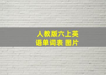 人教版六上英语单词表 图片